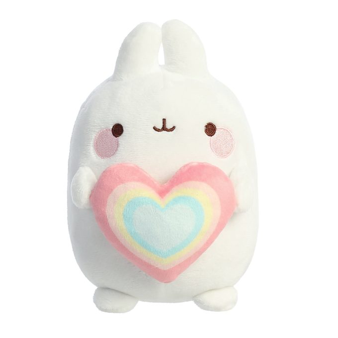 Aurora® - Molang - 6" Rainbow Heart Molang