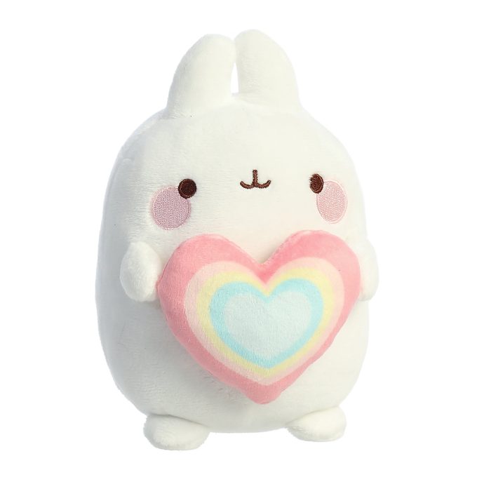Aurora® - Molang - 6" Rainbow Heart Molang