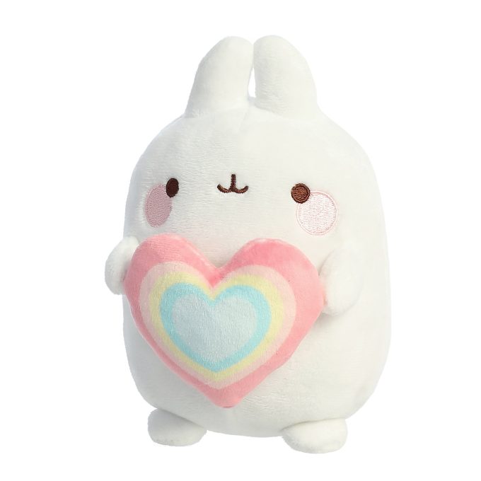 Aurora® - Molang - 6" Rainbow Heart Molang