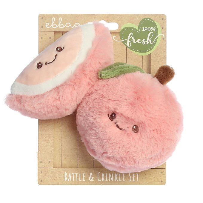 ebba™ - Precious Produce™ - Peach Rattle & Crinkle Set