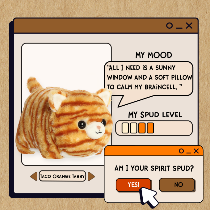 Aurora® - Spudsters™ - 10" Taco Orange Tabby™