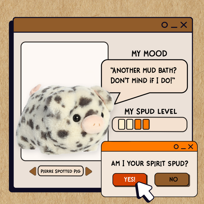 Aurora® - Spudsters™ - 10" Pierre Spotted Pig™