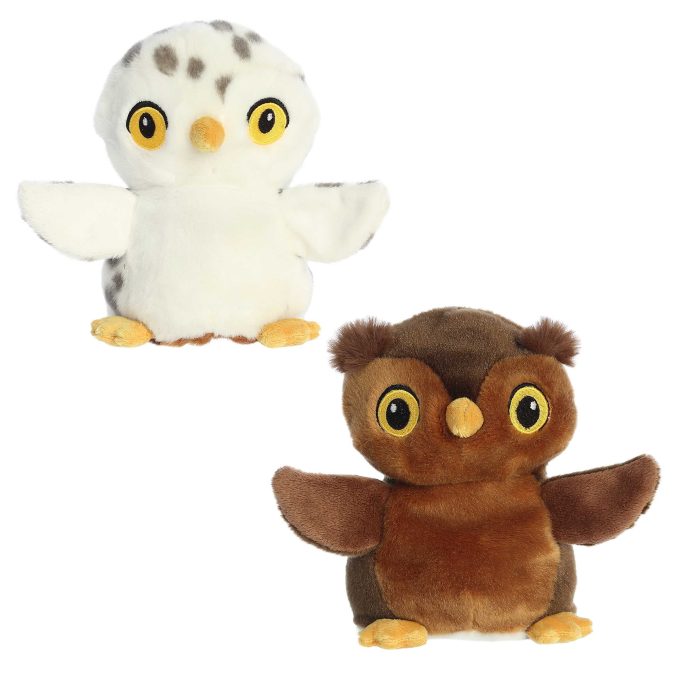 Aurora® - Eco Nation™ - Reversible Eco Pairs - 6.5" Snowy Owl and Barn Owl