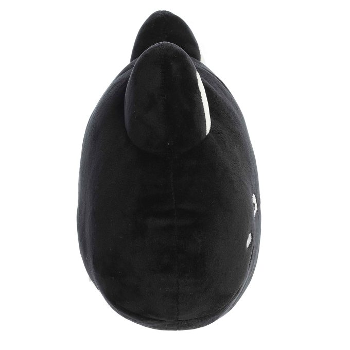 Aurora® - Tasty Peach® - Meowchi Face Plush - 10" Black Sesame