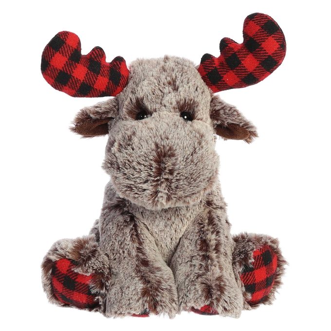 Aurora® - Holiday - 9" Buffalo Plaid Moose™