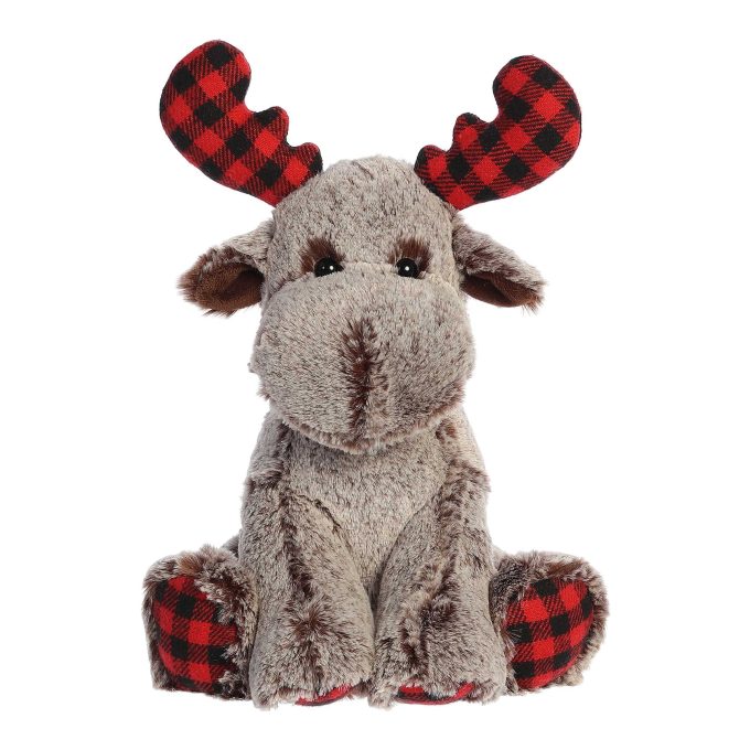Aurora® - Holiday - 12" Buffalo Plaid Moose™